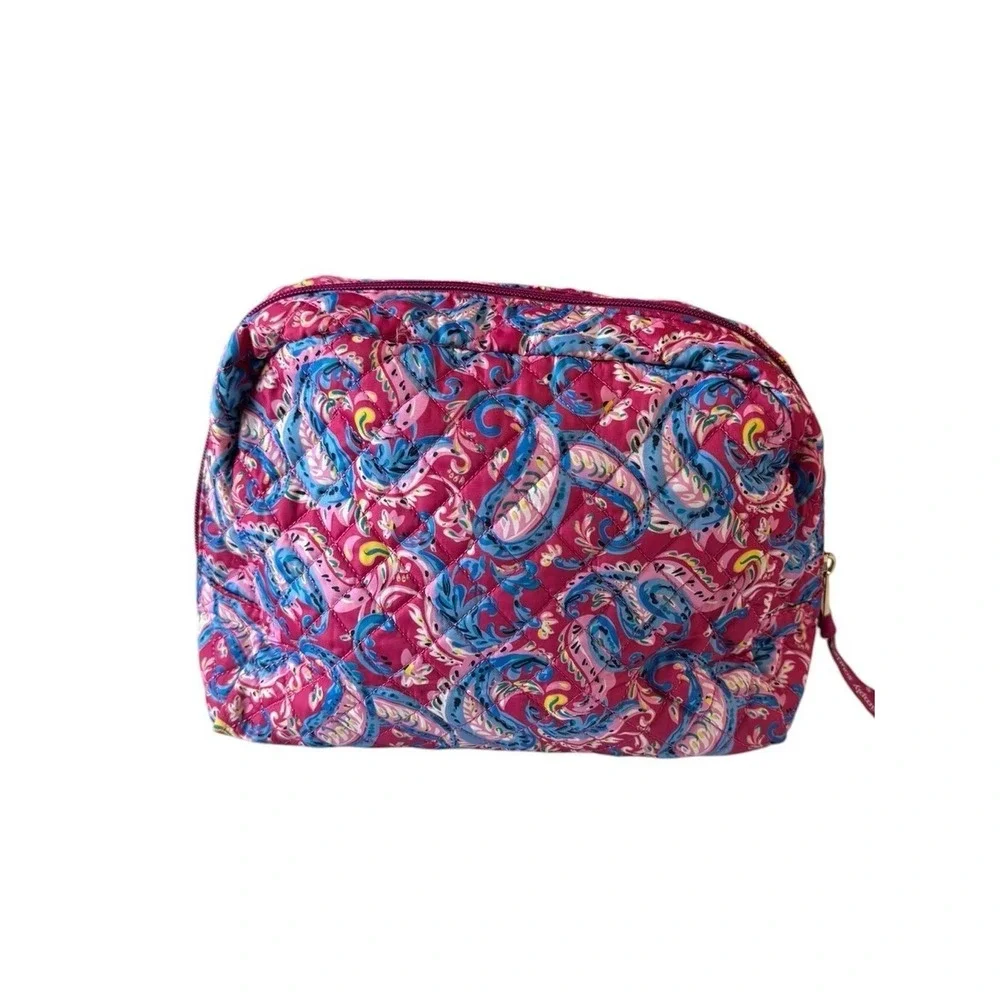 Simply Southern Large Cosmetic Bag Vacation Pink Paisley